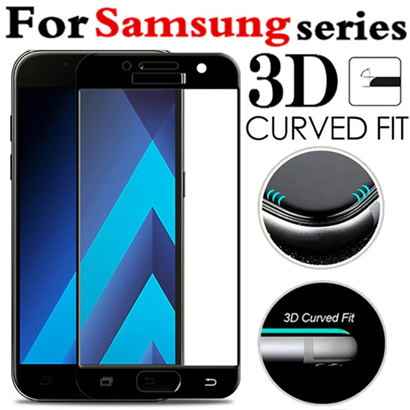 Защитное стекло для Samsung A5 2017 закаленное S6 S3 S7 S5 A3 A7 2016 полноэкранная защитная