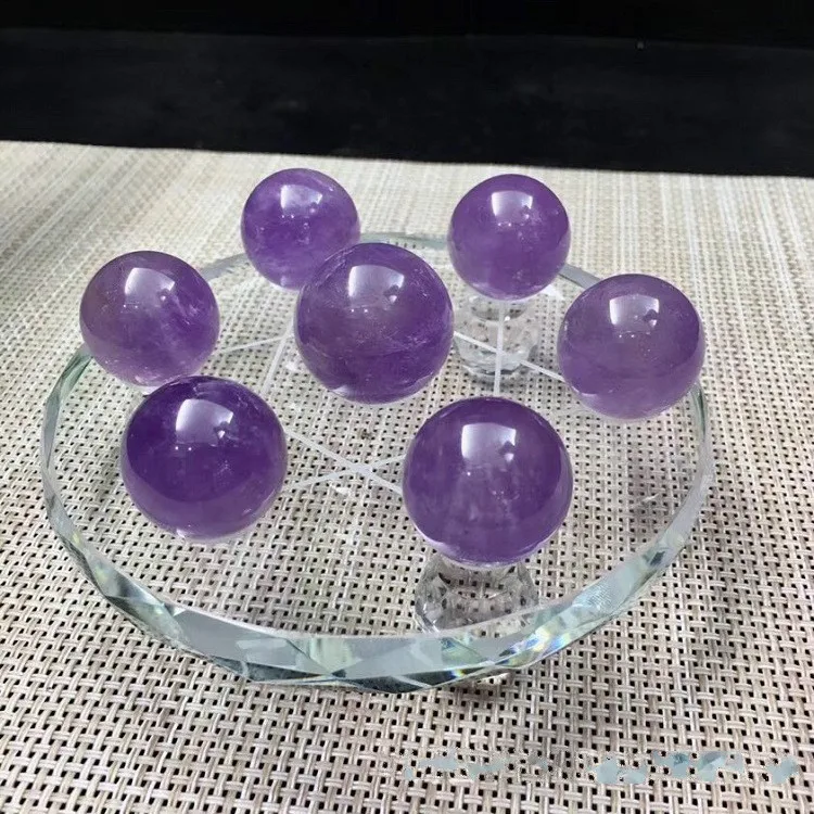 

Natural crystal ball seven star array natural amethyst seven star array crystal Feng Shui ornaments