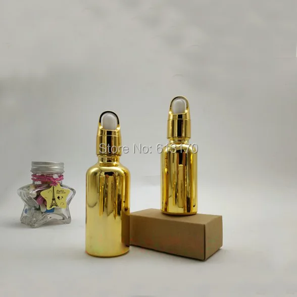 5 мл 10 15 20 30 50 100 бутылка из золотого стекла с капельницей эфирного масла флаконы