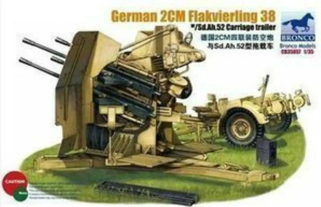 Бронко CB35057 1/35 2 см Flakvierling 38 Вт/Sd.Ah 52|Наборы для сборки моделей| |