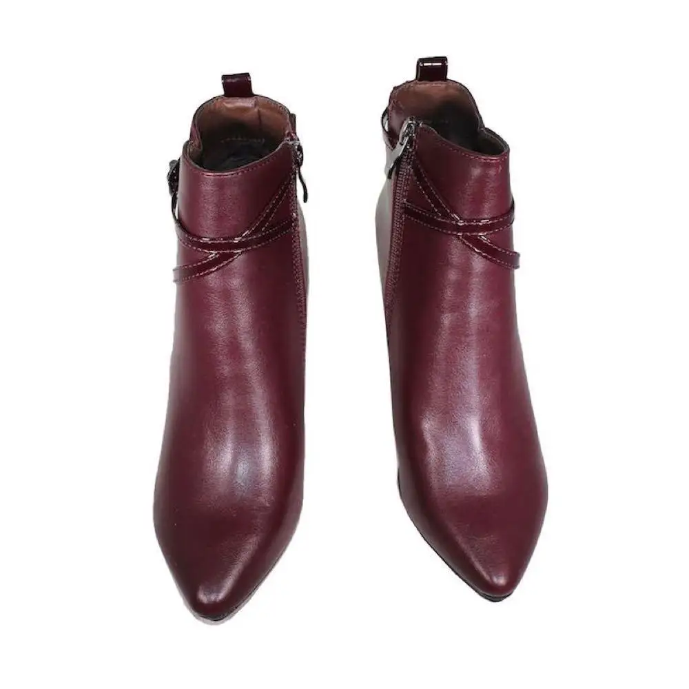 DAVINIA-Женские-комбинированные-ботиночки DE HEEL-DAVINIA 1611 3 BORDEAUX- |