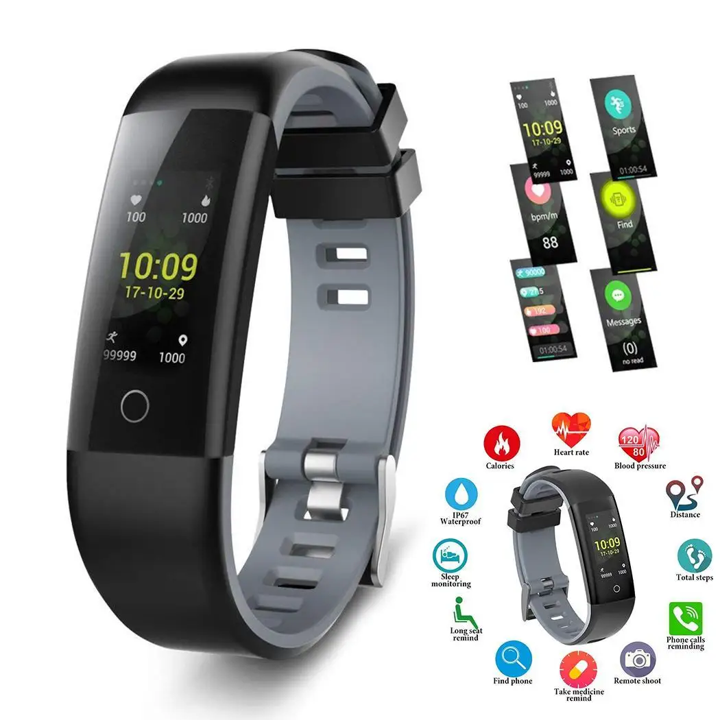 LCD Manual Unisex Smart Screen User IP67 5H Standby Casual Square Days 1 Closure TPU Buckle About 15 7 Shape Watch | Электроника