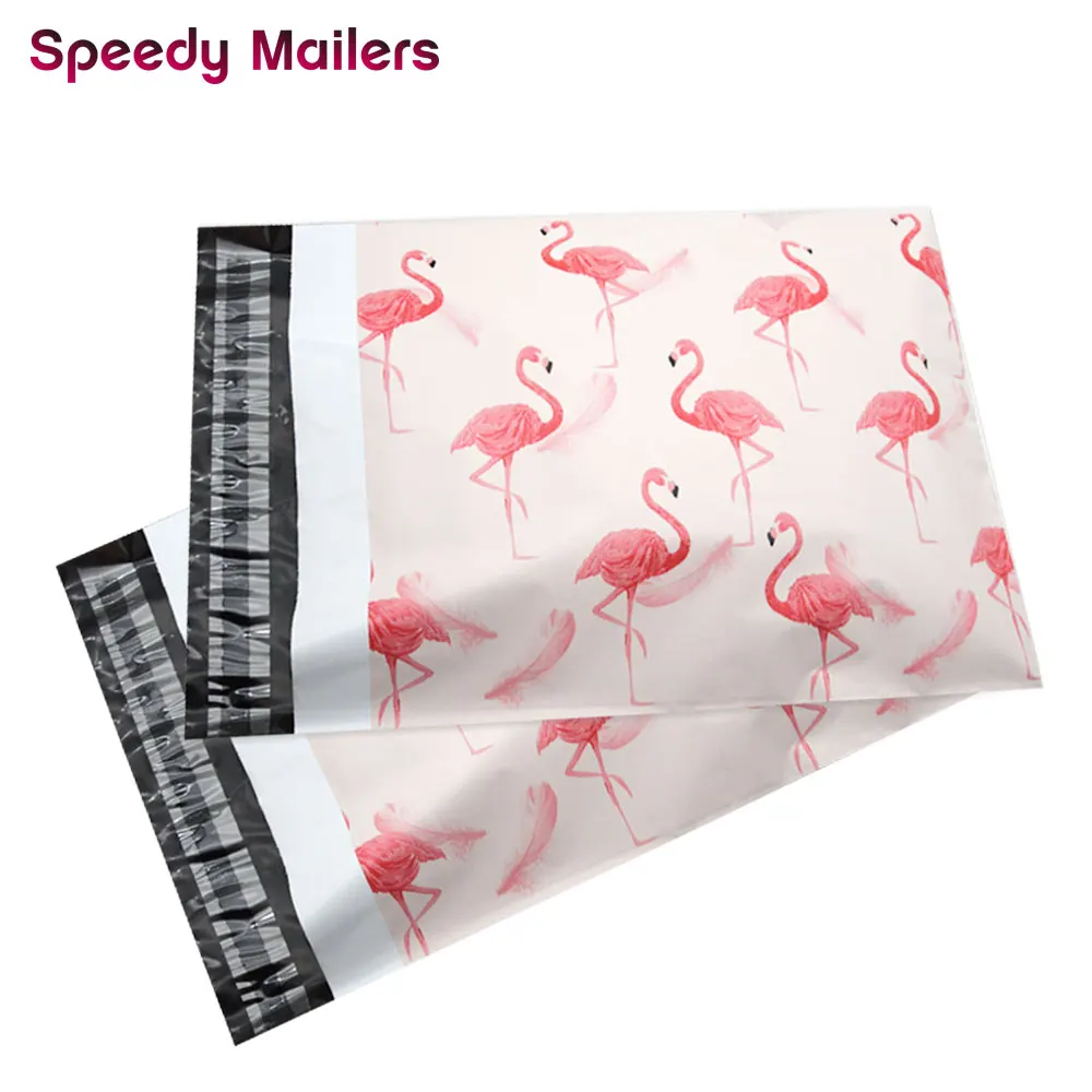 Speedy Mailers 100 шт 25 5*33 см 10*13 дюймов модные розовые Фламинго шаблон поли само-печать