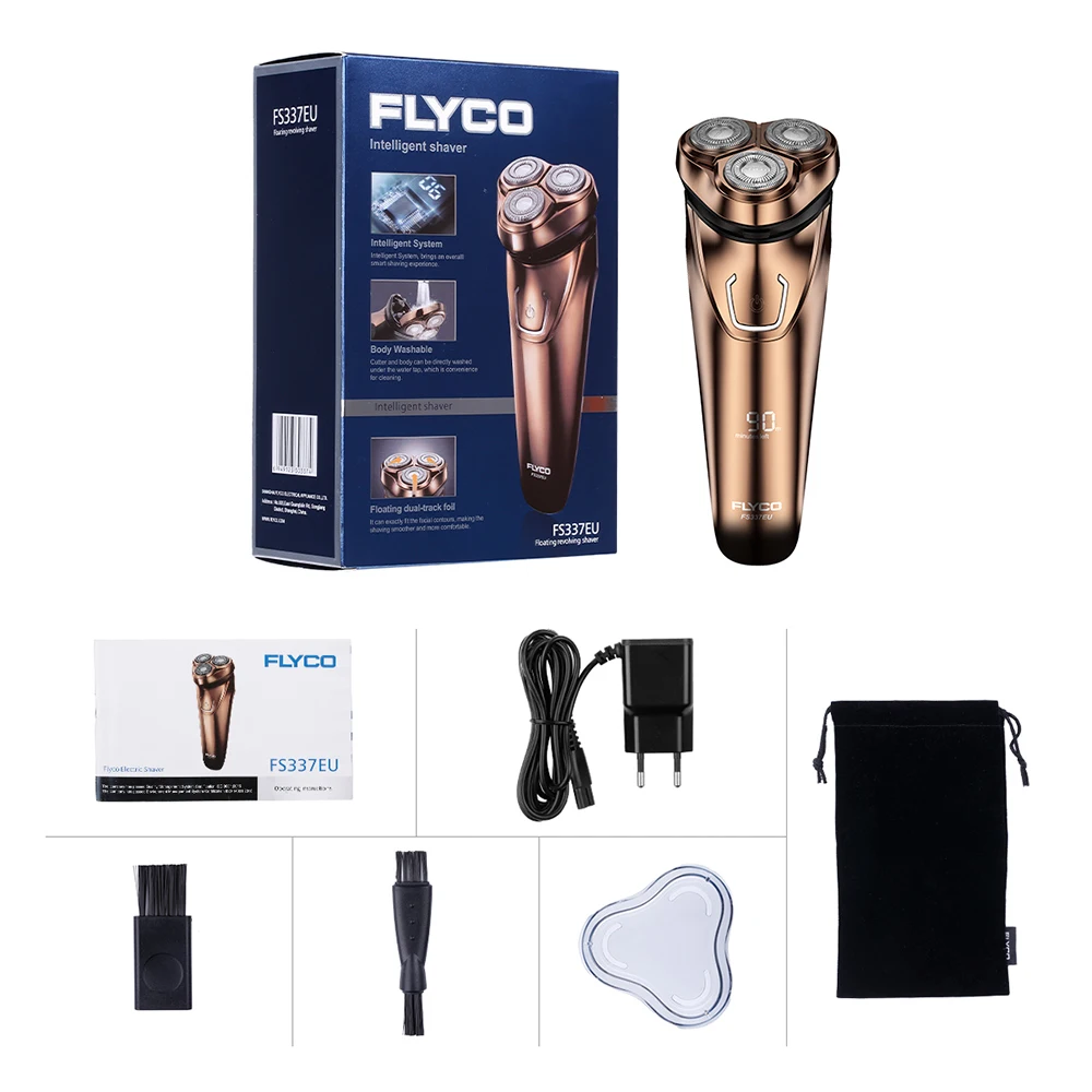 FLYCO FS337EU 3D плавающая Вращающаяся бритва моющийся триммер для тела