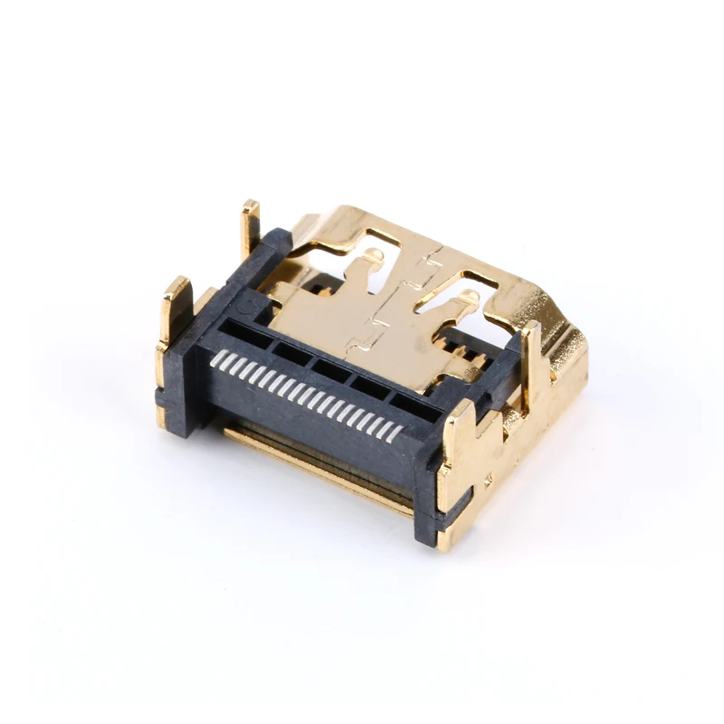 10 шт. HDMI совместимый гнездовой разъем/разъем 19PIN 19 P прямоугольный smt smd 90 градусов
