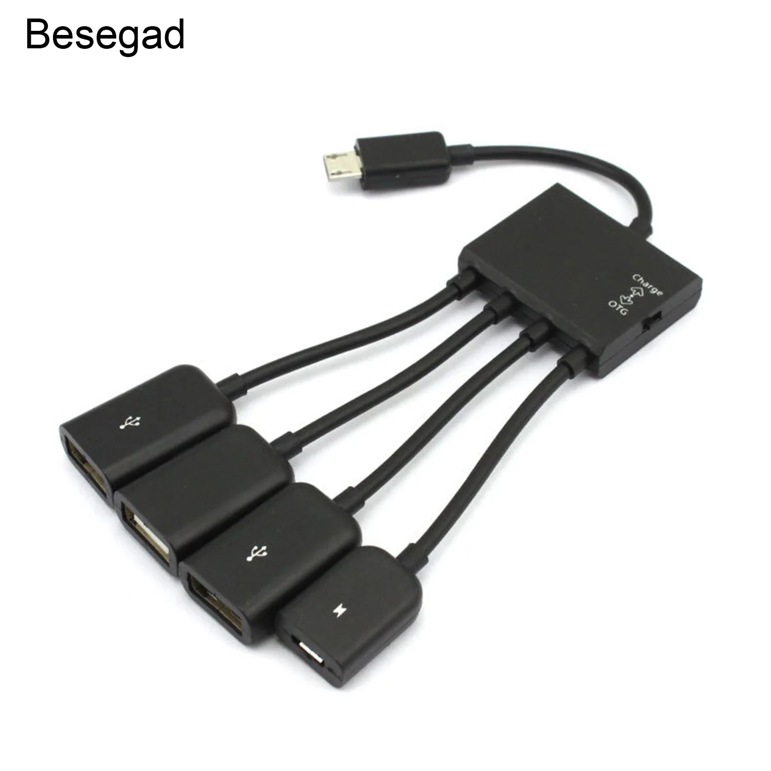 Многофункциональный USB хаб Elisona 4 в 1 Micro OTG адаптер хоста для смартфонов Android