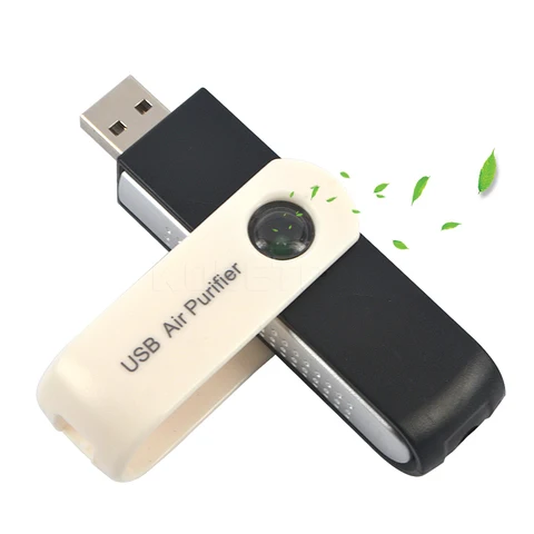 Портативный поворотный мини-очиститель воздуха, освежитель воздуха с USB, для офиса, дома, автомобиля, озоновый кислородный бар, Анионный ионизатор - изображение