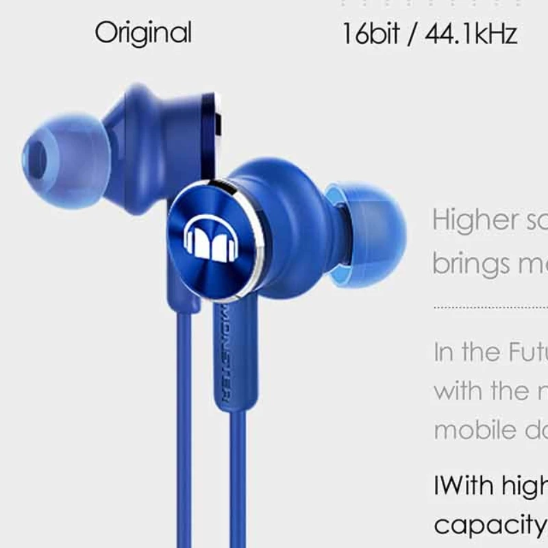 Оригинальные наушники Huawei Honor AM17 Monster2 3 5 мм в ухо микрофон проводное управление 1