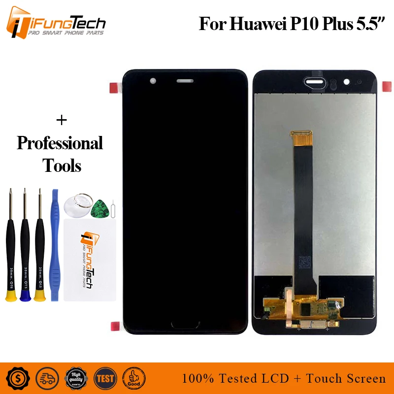 ЖК дисплей для Huawei P10 Plus дигитайзер сенсорного экрана в сборе PLUS с рамкой замена
