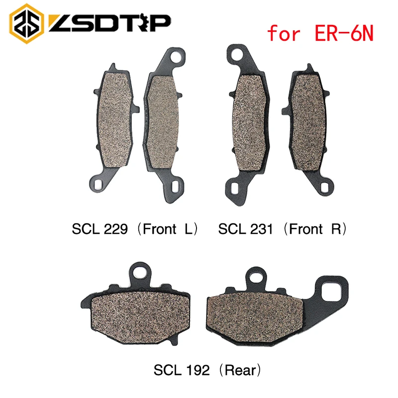 

ZSDTRP Motorcycle Front & Rear Brake Disks For KAWASAKI ER-6n 2007-2014