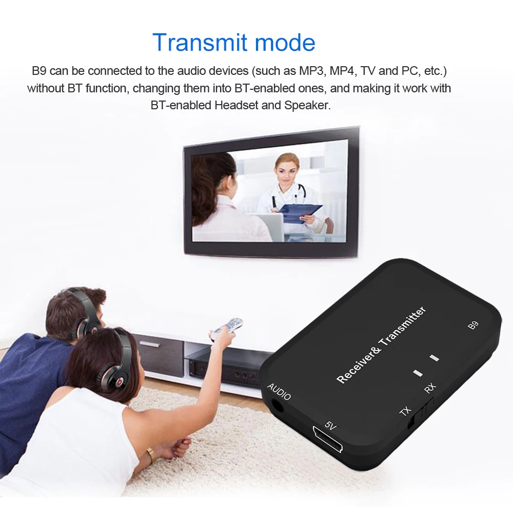 Bluetooth передатчик и приемник B9 беспроводной V4.1 аудиоадаптер 3 5 мм стерео аудио
