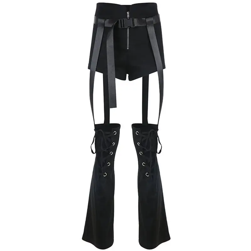 Женские брюки повседневные панк сексуальные Клубные готические шикарные