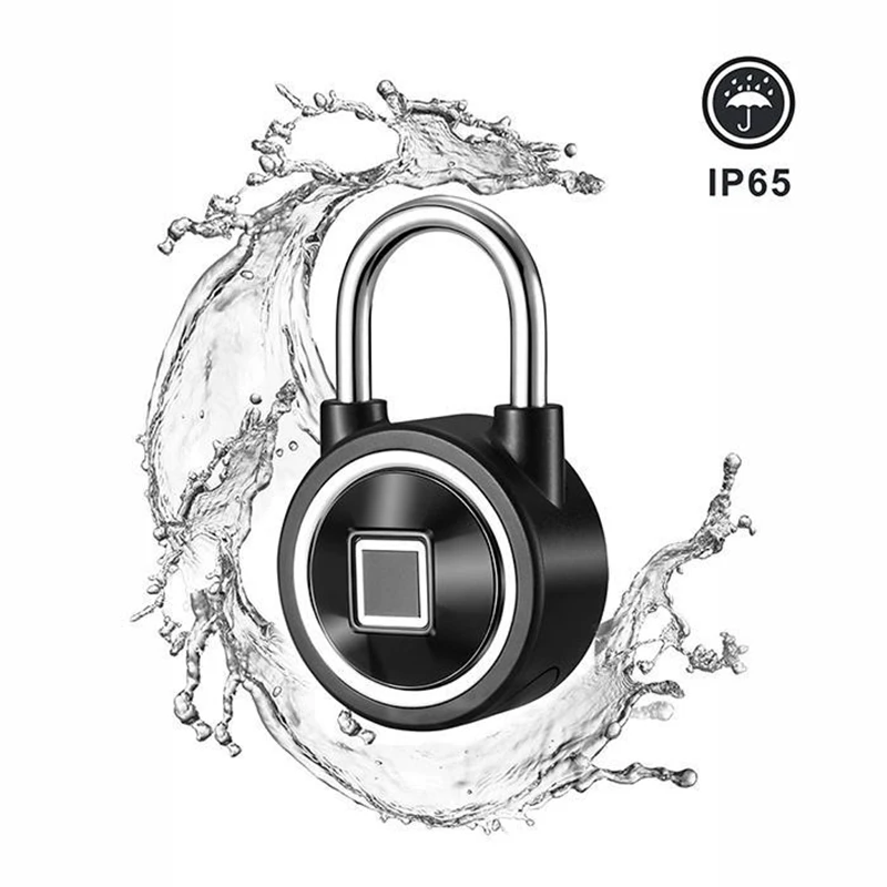Waterproof Keyless Portable Bluetooth Smart Fingerprint Lock Padlock Anti-Theft Ios Android App Control Door Cabinet | Безопасность и
