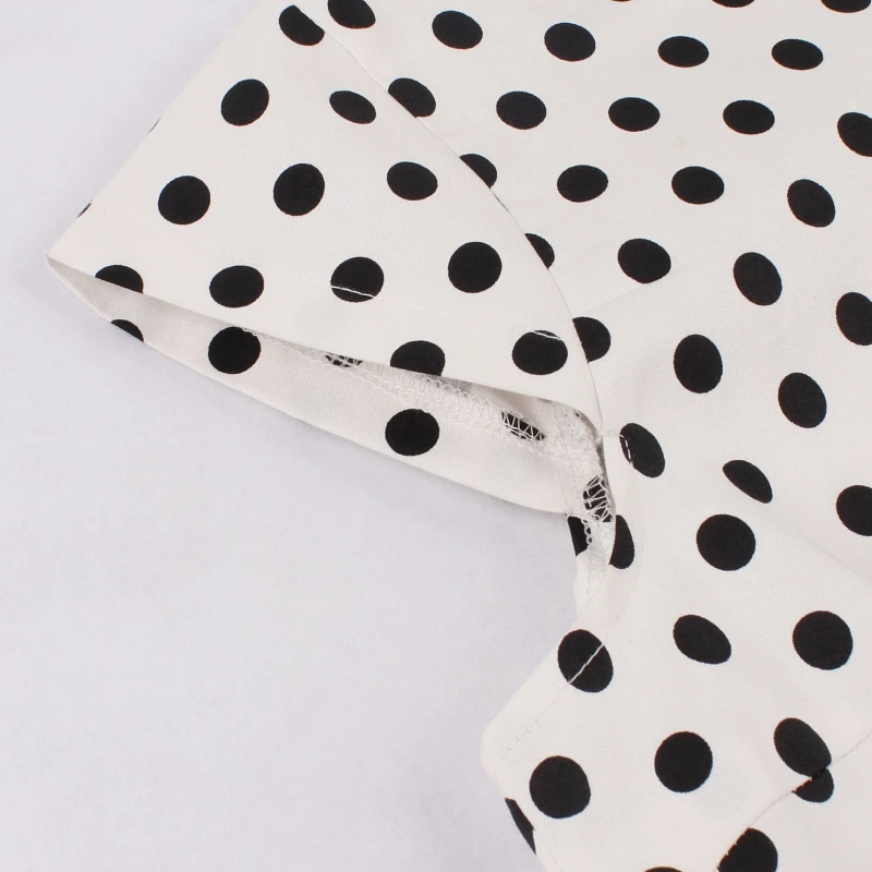 Plus Size Summer Dress Women Vintage Vestidos Polka Dot VestidoDress 50s 60s Ladies Retro Elegant Short Dresses 4XL | Женская одежда