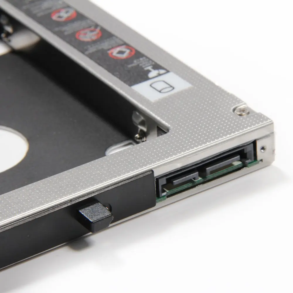 

Hot Sale Universal Aluminum 12.7mm SATA 2.0 2nd HDD Caddy 2.5" HDD Case SSD Enclosure for Notebook 12.7mm ODD DVD-ROM Optibay