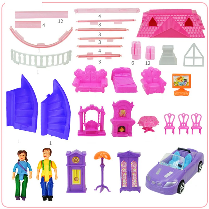 Новинка 3D DIY семейная кукла домашние Куклы Аксессуары игрушка с миниатюрной