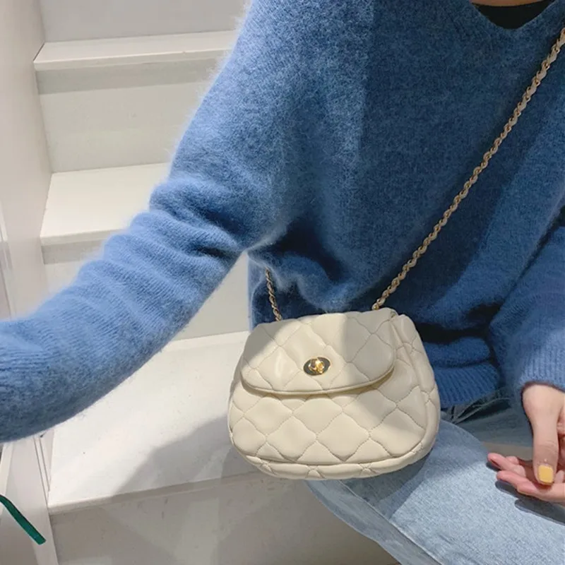 Сумка-мессенджер 2019 Женская женские цепочки сумка на плечо с алмазной решеткой