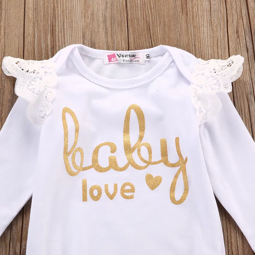 Pudcoco новинка 2019 комбинезон для новорожденных девочек + леггинсы одежда костюмы |