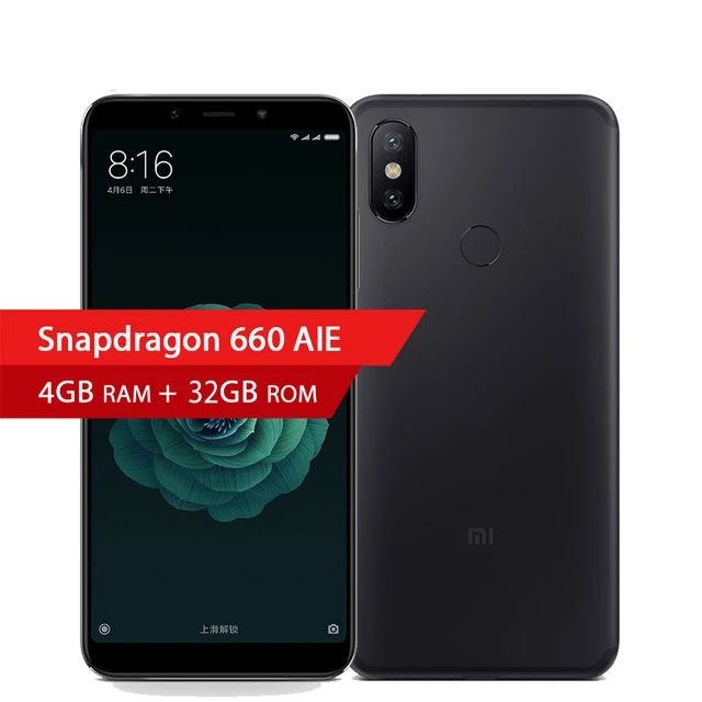 Испания со склада Xiao mi A2 4GB 32GB глобальная версия Смартфон Snapdragon 660 Восьмиядерный