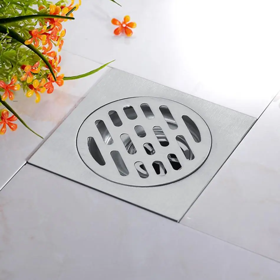 

1Pcs Floor Drain Thickened Stainless Steel Home Bathroom Shower Kitchen Anti-odor Floor Drain Waste Grate Tool.