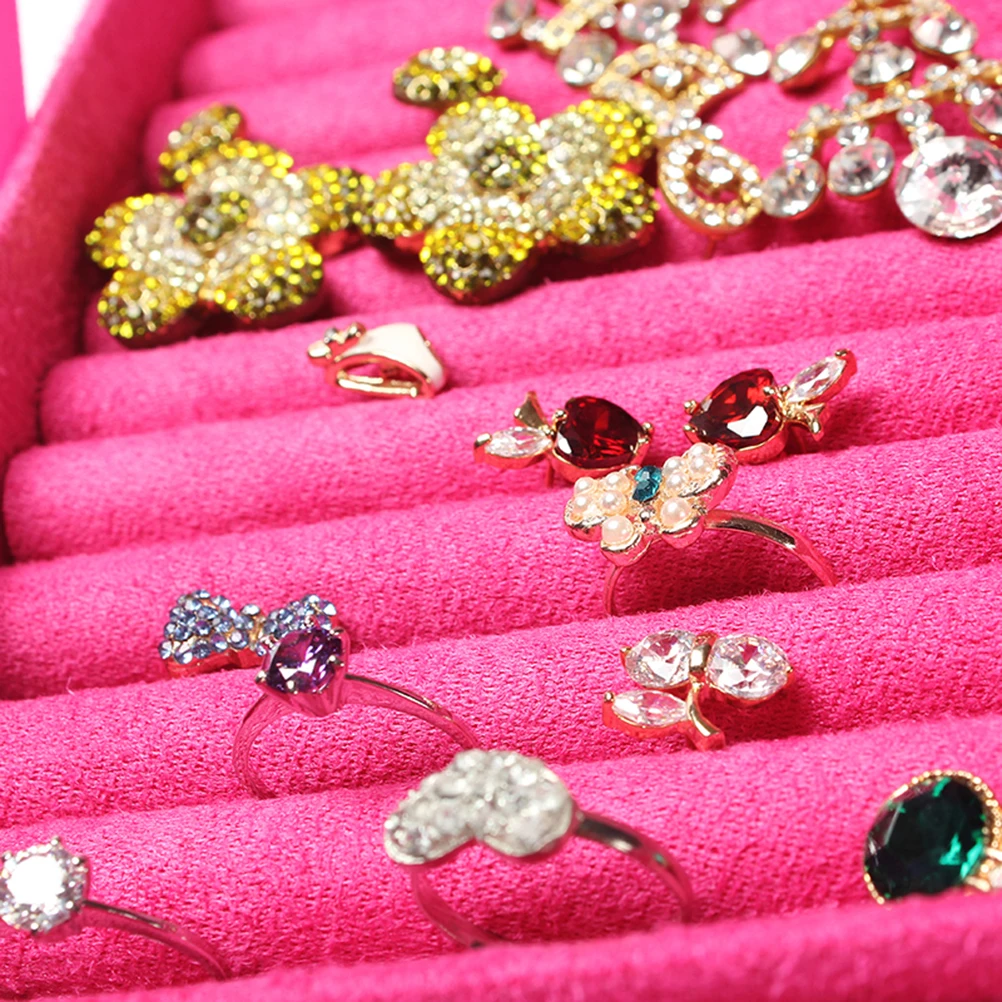 1 шт. шкатулка для драгоценностей кольцо чехол компактный вместительный