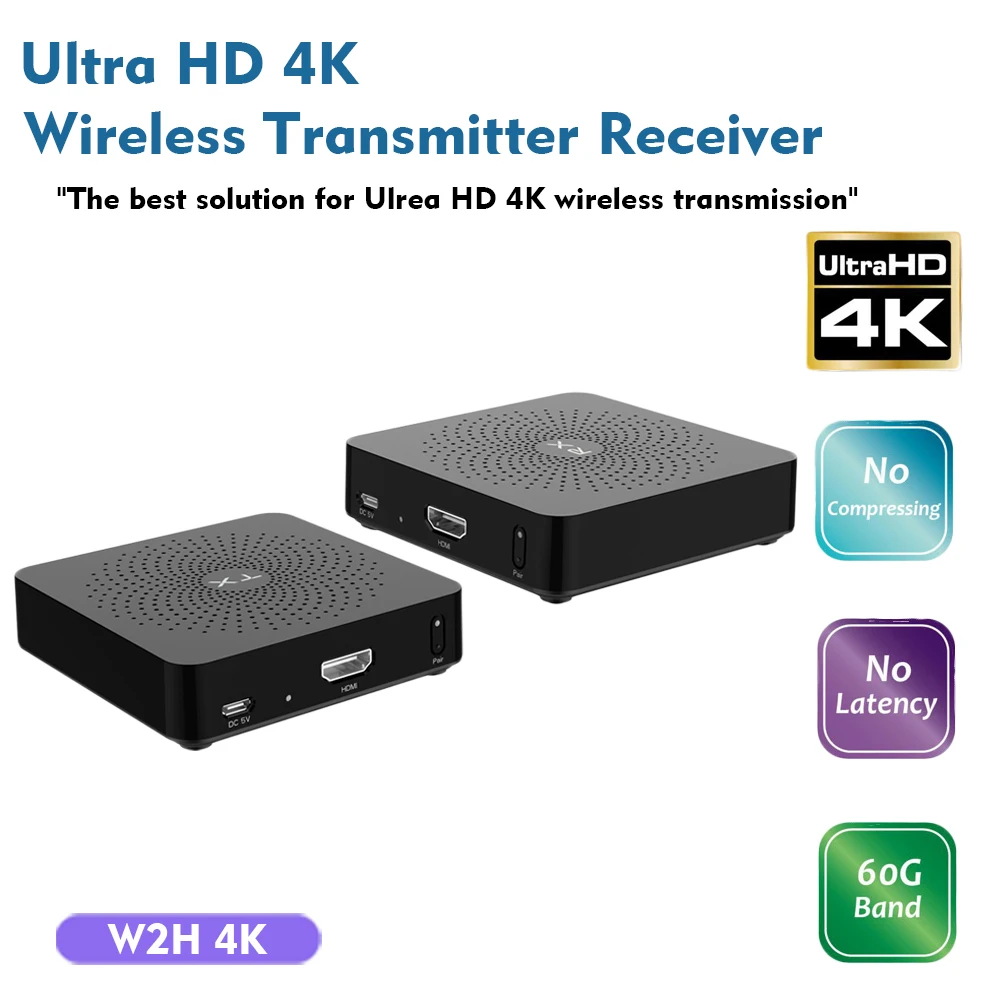 Медный W2H 4K 60 ГГц Беспроводной HD удлинитель для передатчика Приемник нулевой