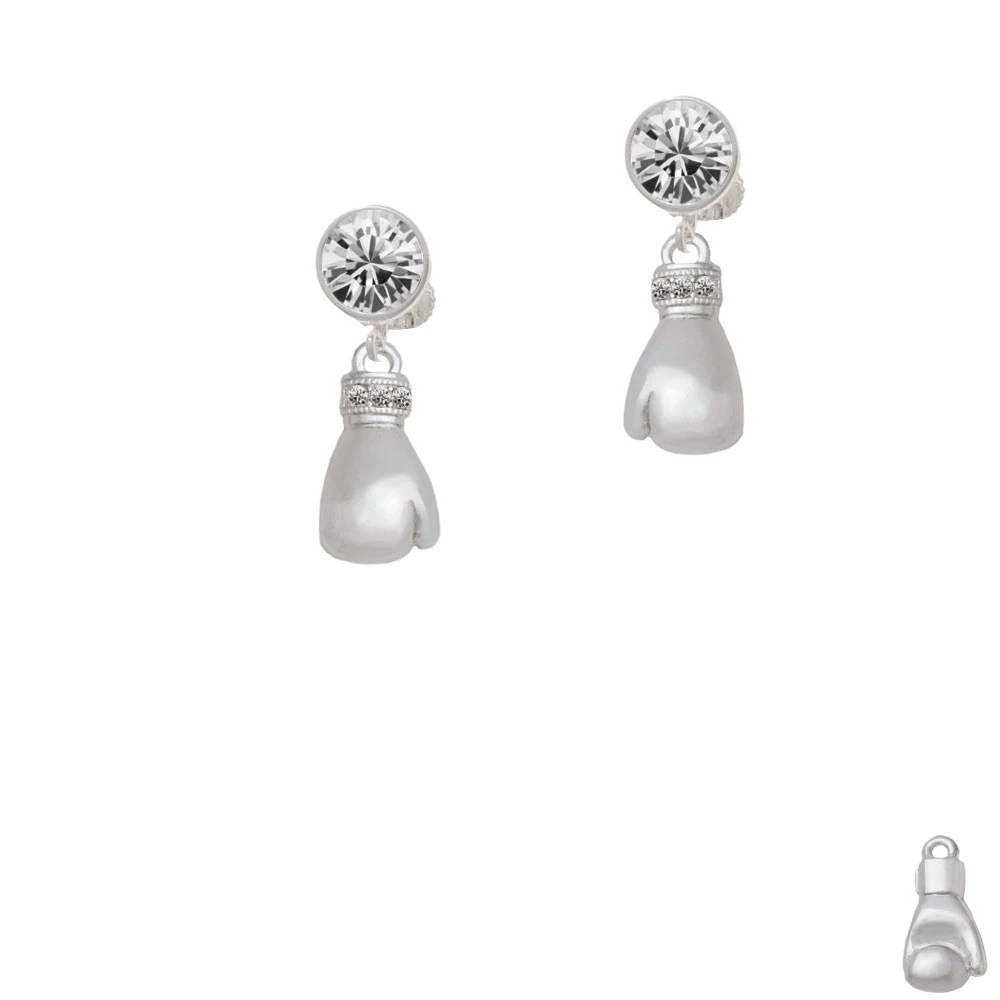 Large Boxing Glove Crystal Clip On Earrings | Украшения и аксессуары