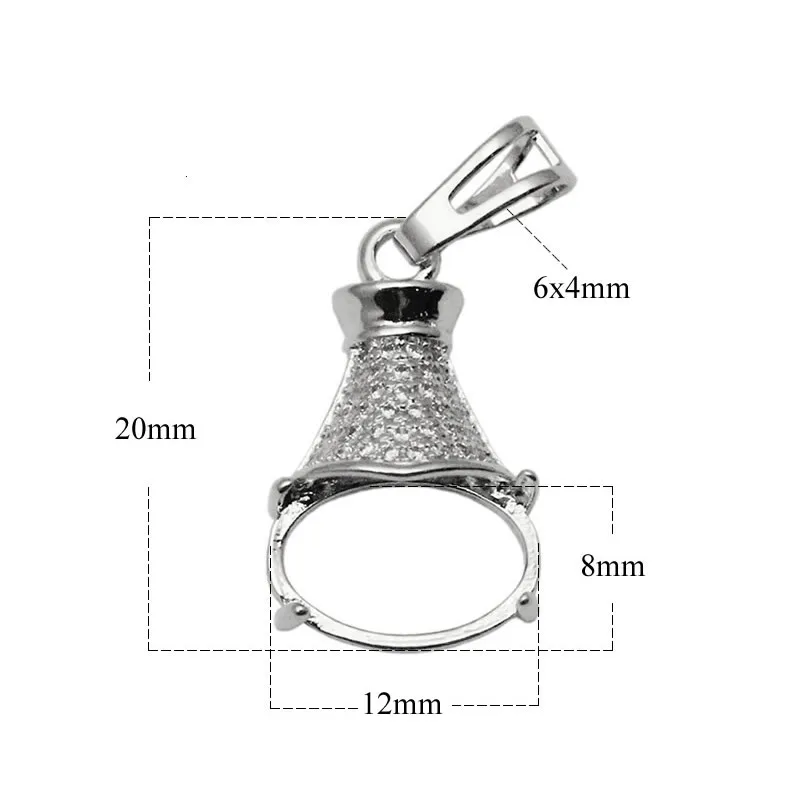 Beadsnice 925 Sterling Silver Simple Fashion Pendant Suitable For 7X9mm Ellipse Classic Necklace DIY Jewelry Production | Украшения и