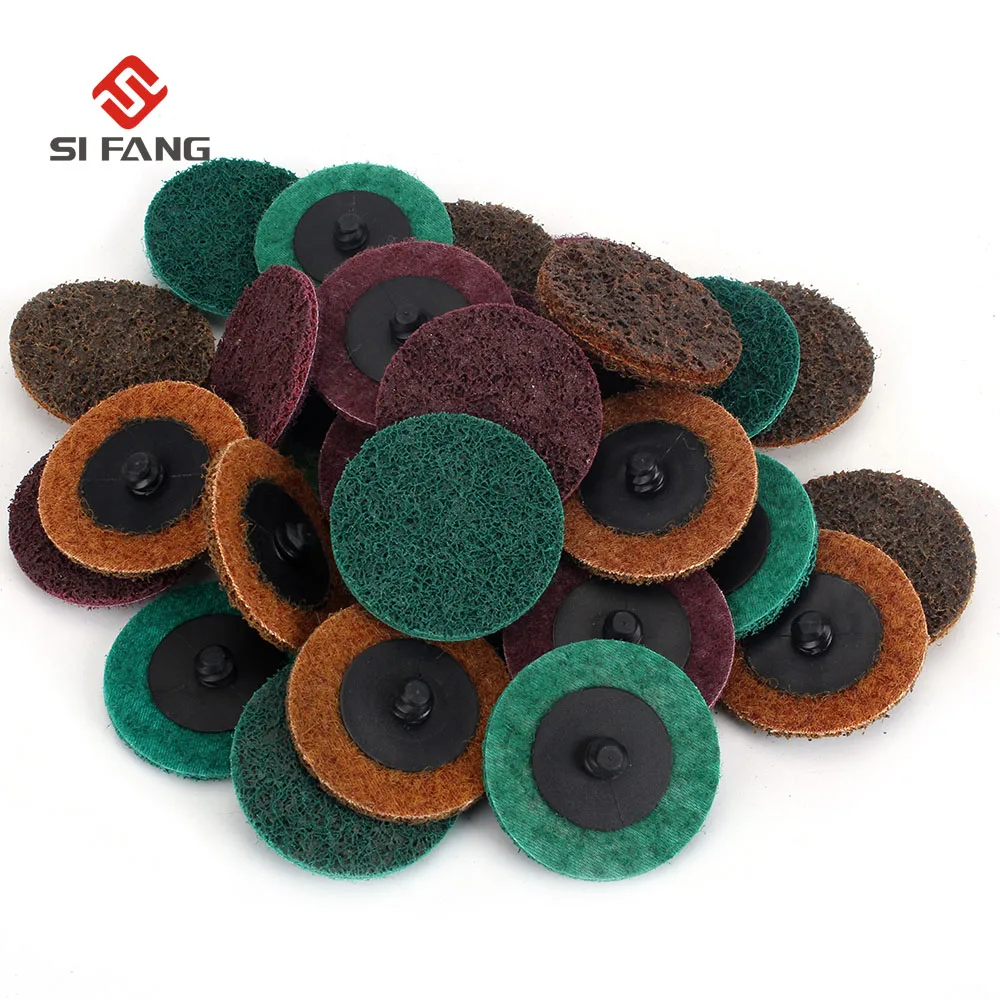 

10pcs 2"/50mm Roloc Sanding Disc Roloc Roll Lock Surface Sanding Disc Pads Sanding Discs Grinding Disc for Metal Polishing