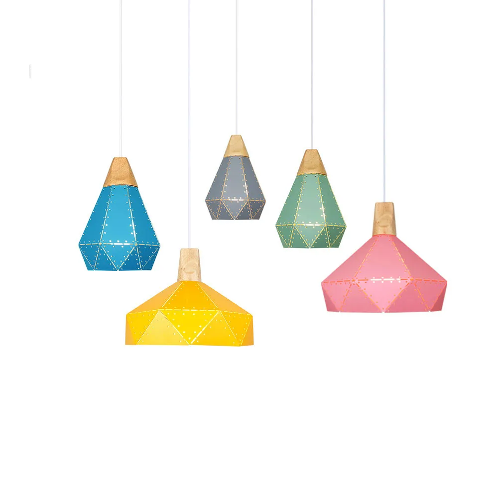 

modern pendant lights Nordic led lamp Christmas decorations for home lighting wood lamps for living room with lampshade