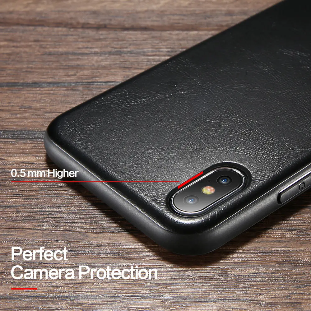 KISSCASE Luxury Leather Phone Case For iPhone 7 Plus Ultra Thin Soft TPU Back Cover 6S 6 8 X XS MAX XR Cases |