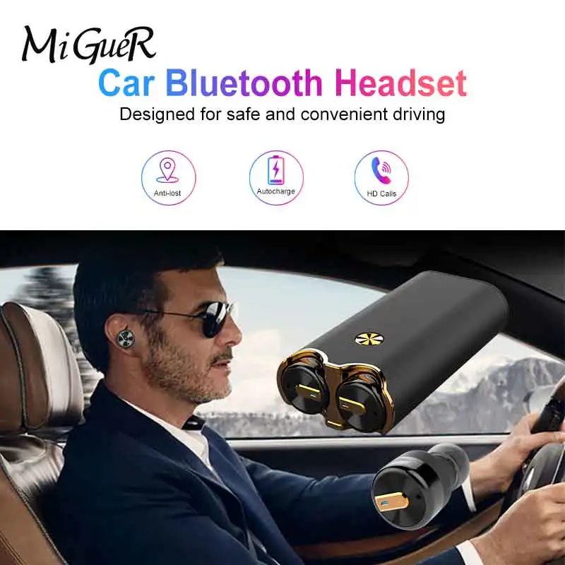 Q3 Mini Stealth TWS True Wireless BT5.0 Bluetooth двойной наушник HiFi DSP шумоподавление Siri HD Call Carry 1800mAh