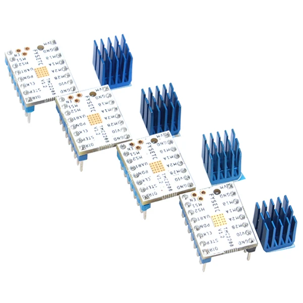 Модный Супер Бесшумный модуль шагового двигателя Tmc2208 V1.2 Stepstick + радиатор для 3d