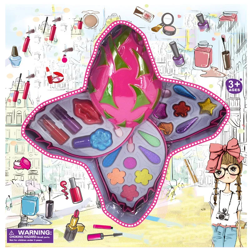 Новые Девушки косметический дракон фрукты макияж Красота случае набор теней