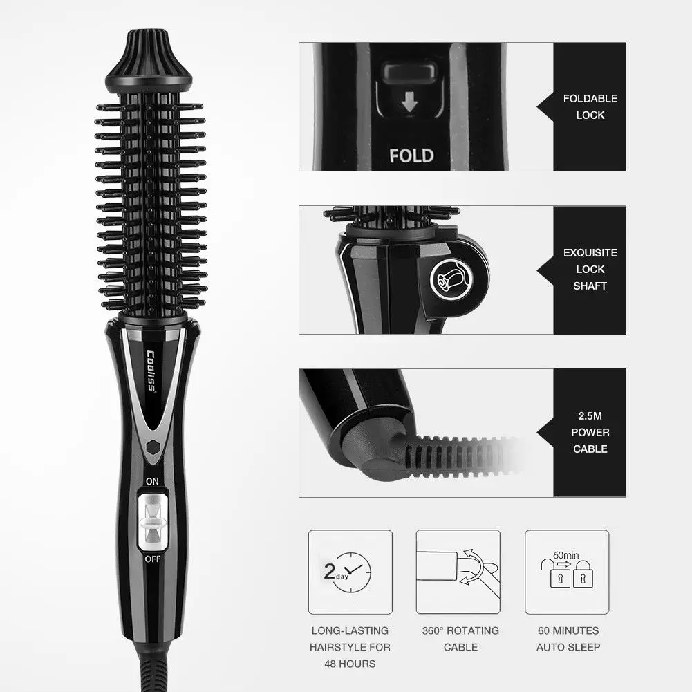 Горячая Распродажа Cooliss At08 Pro 3 в 1 2 полосная вращающаяся на 360 градусов Плойка для