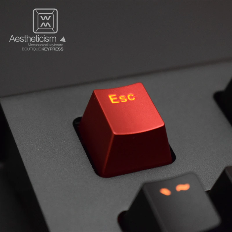 

1pc Full Aluminum Backit Key Cap Customized Cap for Mechanical Keyboard Anode Matting Texture Non Electroplate Spray Paint