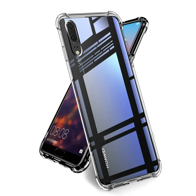 Clear Silicone Cases For Huawei P20 Pro P10 lite 2017 Mate 20 9 10 Nova 2i 3 3i Honor 6A 6X 7X 8C Shockproof TPU Case |