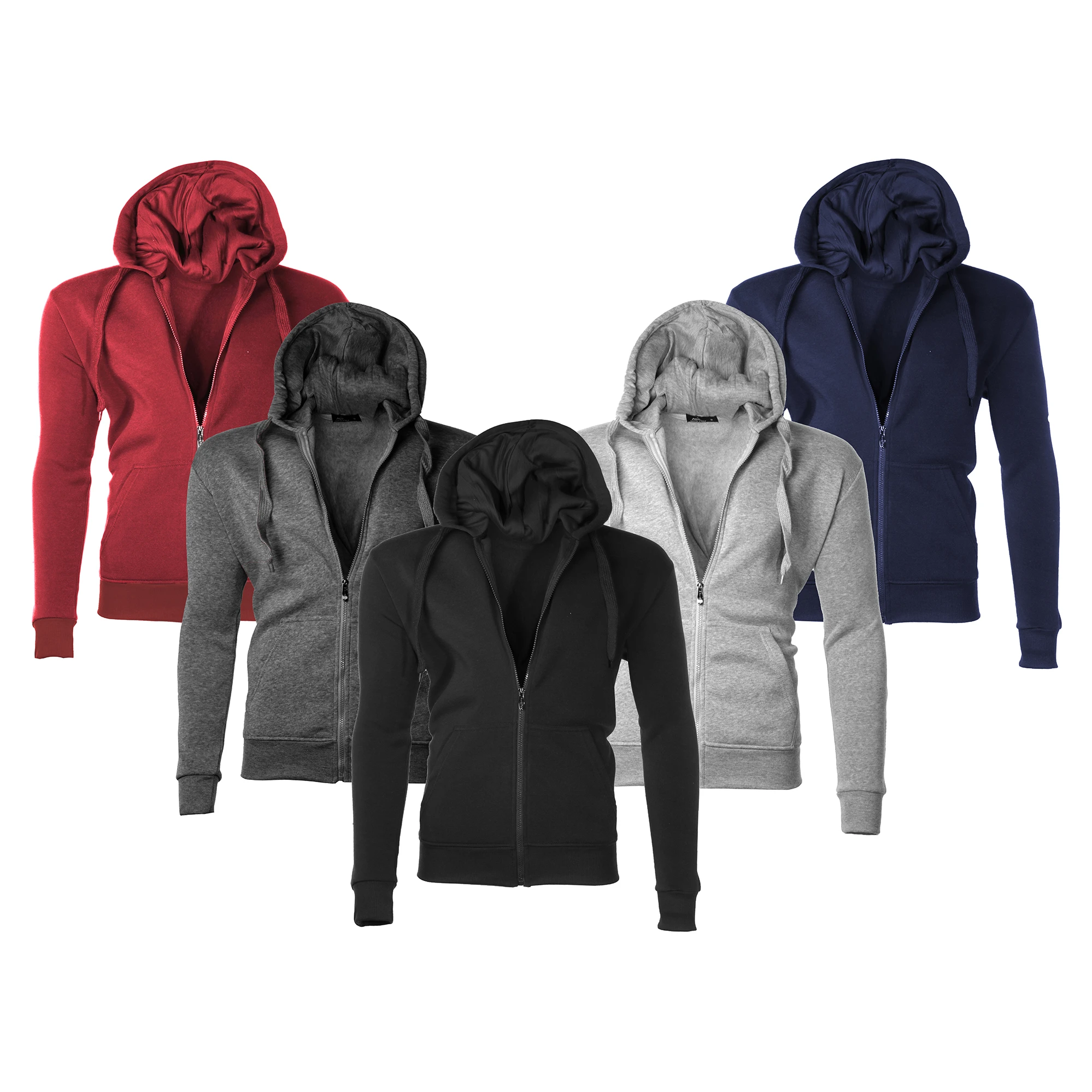 Для мужчин влаги влагу на флисовой подкладке Full Zip Up Hoodie|Мужские куртки| |