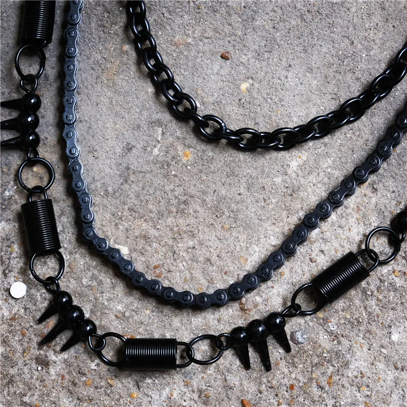 Fashion Men Jewelry Jean Wallet Chain 3 Layer Waist Punk Hook Silver Trousers Pant Belt Keychain DR196 | Украшения и аксессуары