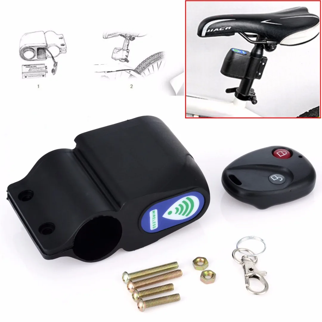 Anti-theft Bike Lock MTB Cycling Security Super Loud Vibration Alarm Wireless Remote Control Bicycle | Спорт и развлечения