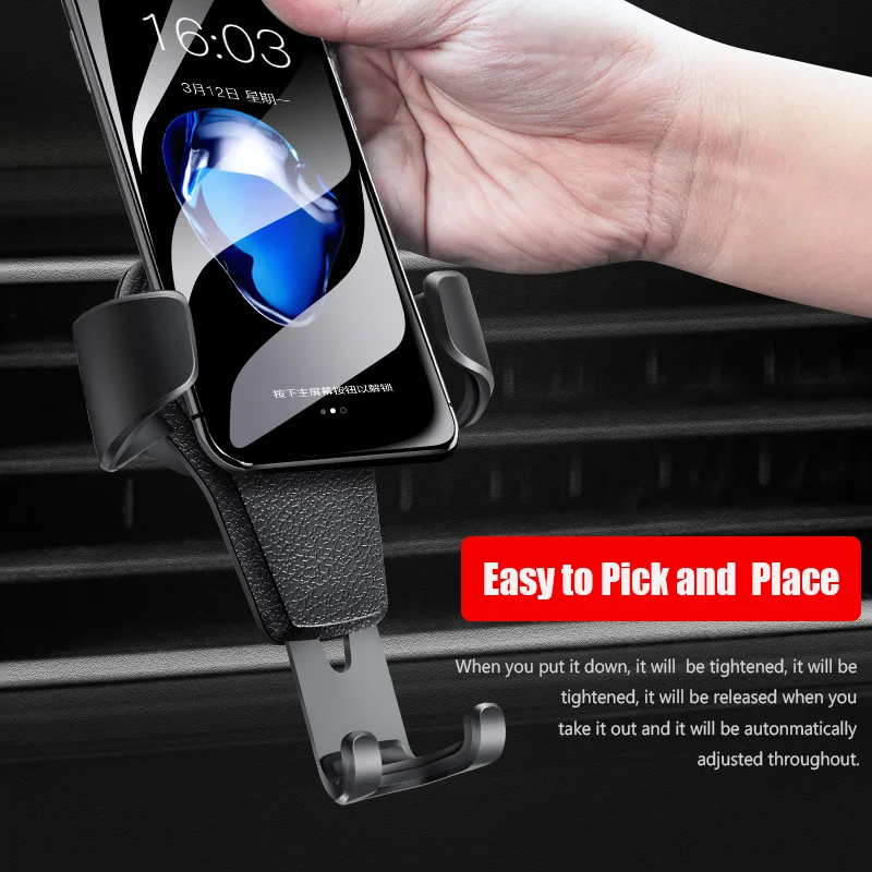 Universal Car Phone Holder For in Air Vent Mount Stand No Magnetic Mobile Gravity Bracket for iPhone Huawei ZTE | Мобильные телефоны