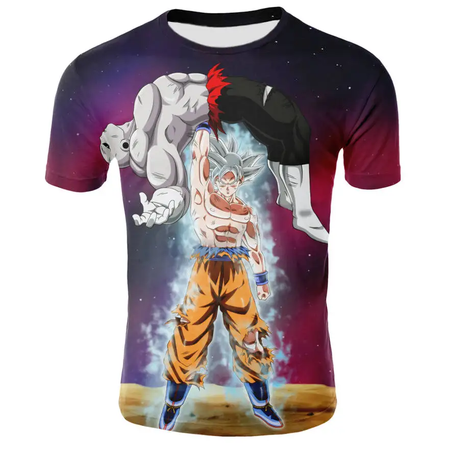 Мужская и Женская Сексуальная футболка с 3D принтом Dragon Ball летняя из полиэстера