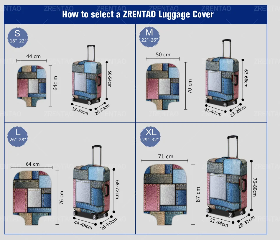 Travel accessories Holiday Luggage cover Suitcase protection baggage dust covers Stretch fabrics fit 18-32Inch Trunk cases Cover | Багаж и