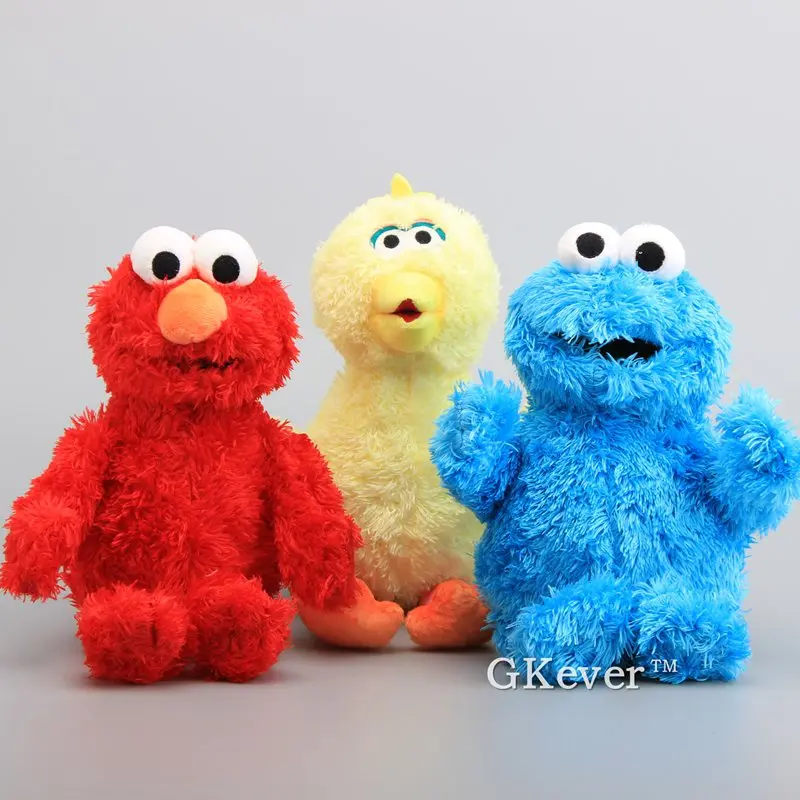 

Wholesale 30 Pcs/Lot Sesame Street Elmo Cookie Monster Big Bird Soft Dolls Cartoon Plush Toy 30-33 cm Gift