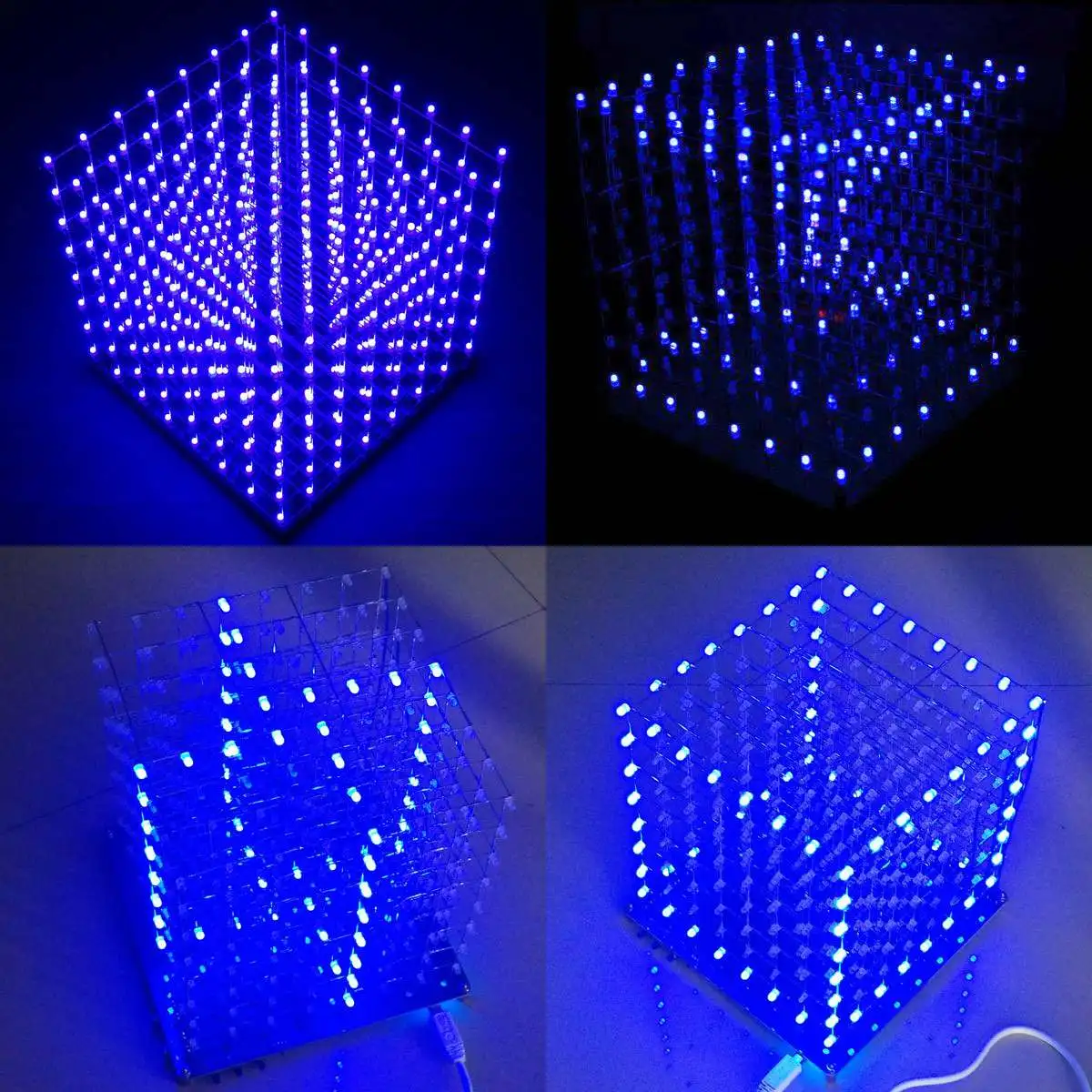 DIY 3D LED Light Cube Kit рекламная лампа 8x8X8 512 светодиодная противотуманная фара с
