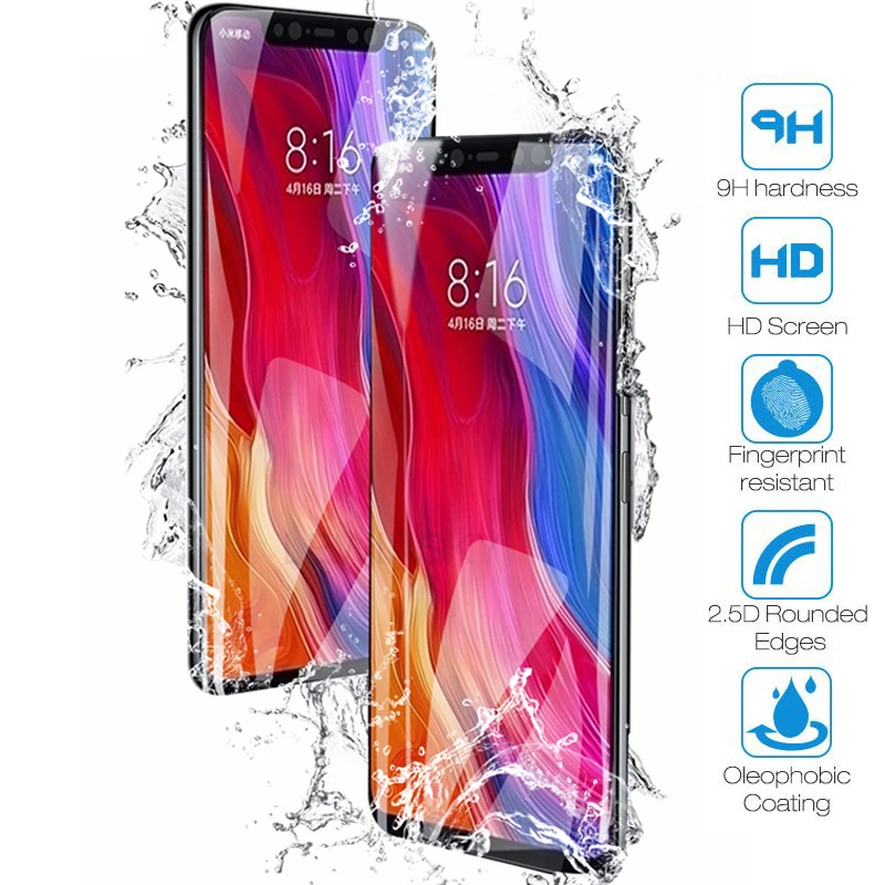 Закаленное стекло для Xiaomi Mi 8 Защита экрана xaomi A1 A2 Lite Se Mix 2 2s 6 5 5c 5S Plus 5X 6X стеклянная