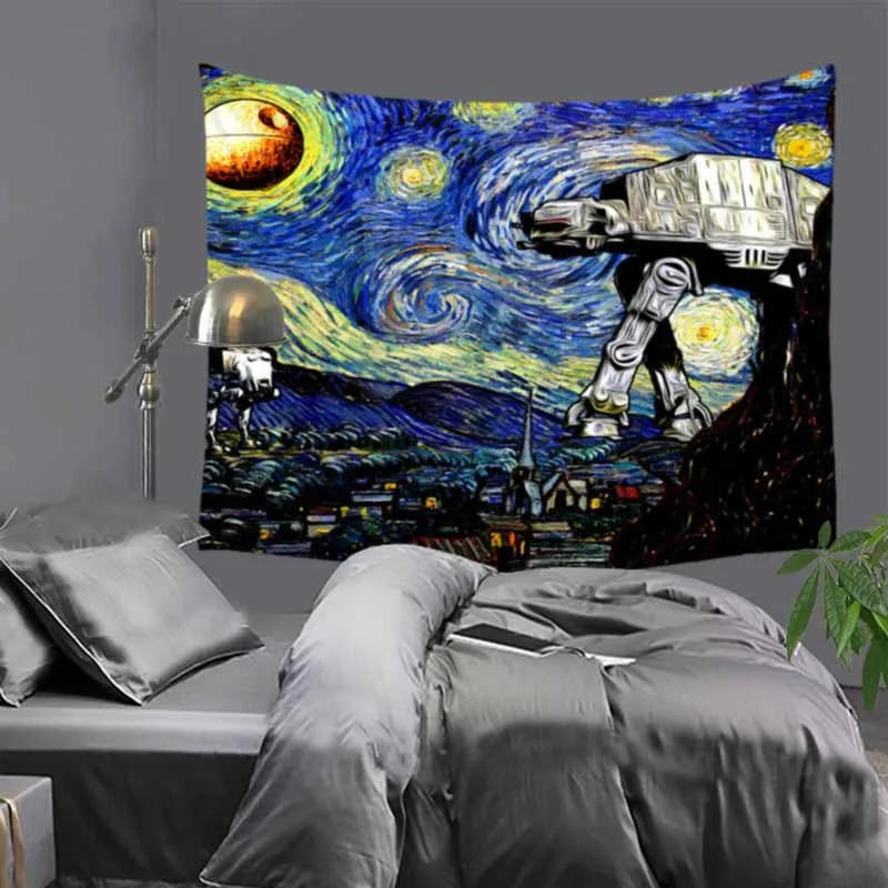 Японский рисунок напечатанный гобелен Хиппи Мандала настенная богемное