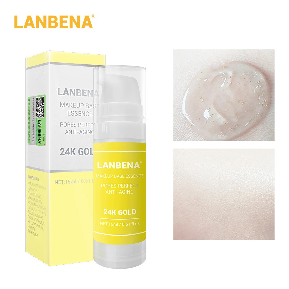 LANBENA 24k Золотая основа для макияжа эссенция праймер Сыворотка лица