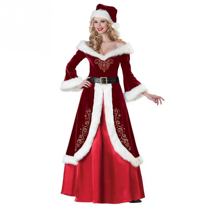Модное рождественское платье Рождественская одежда комплект одежды для