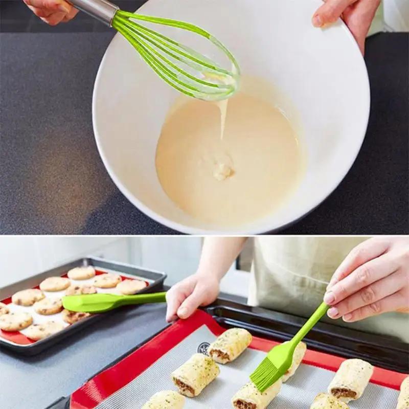 10pcs/Set Silicone Heat Resistant Non-Stick Kitchen Cooking Utensils Tool | Дом и сад